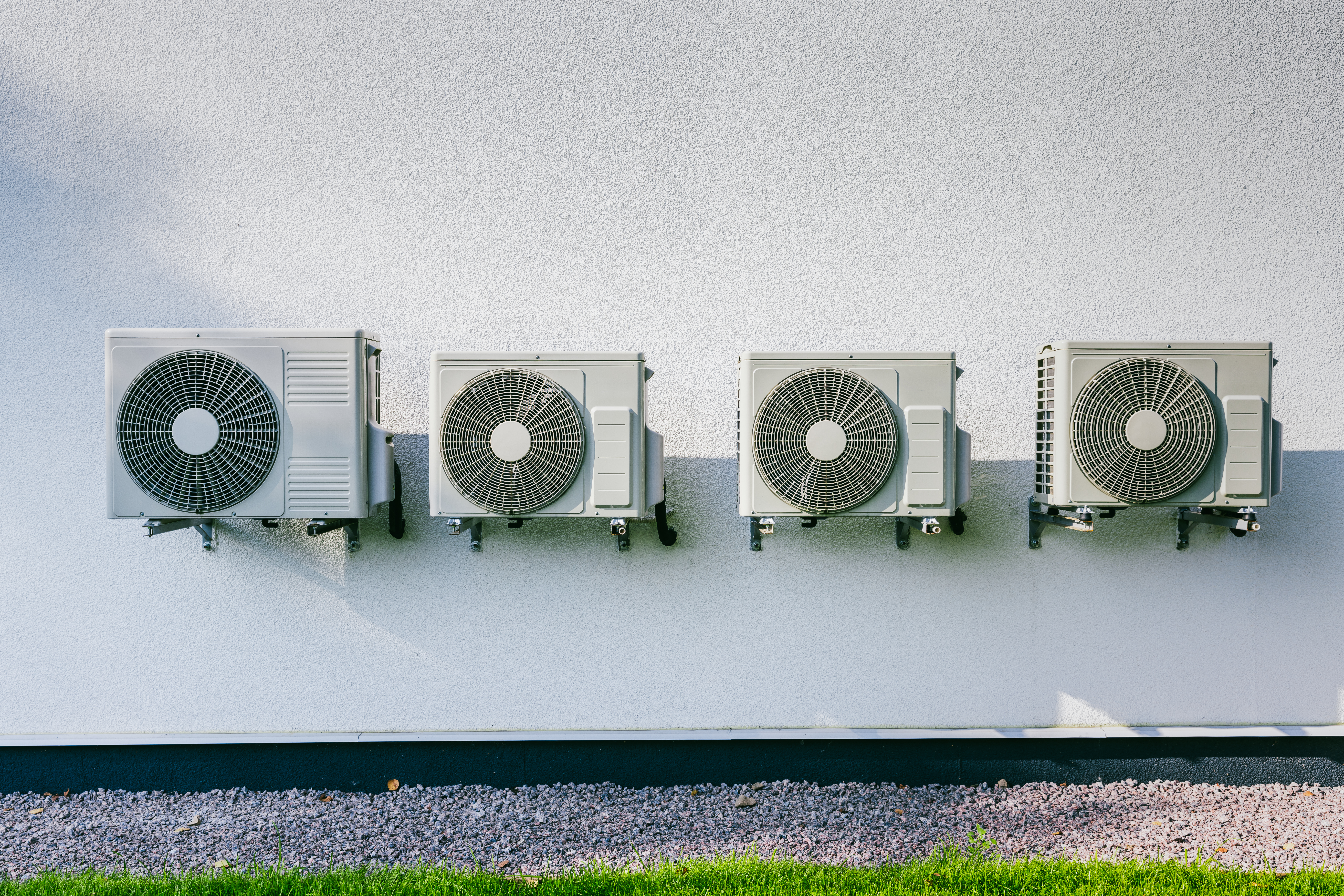 Cylinder of R32 eco-friendly refrigerant used for energy efficient air conditioning in the UK